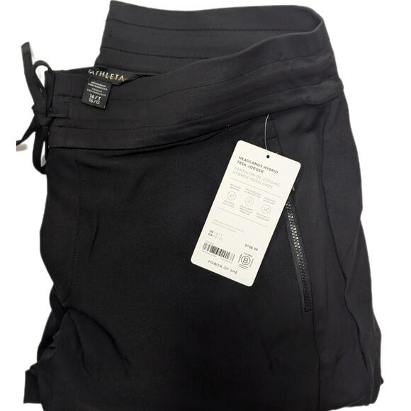 Athleta 16 TALL black Headlands Hybrid Trek Jogger pants outdoor travel casual - Picture 5 of 5